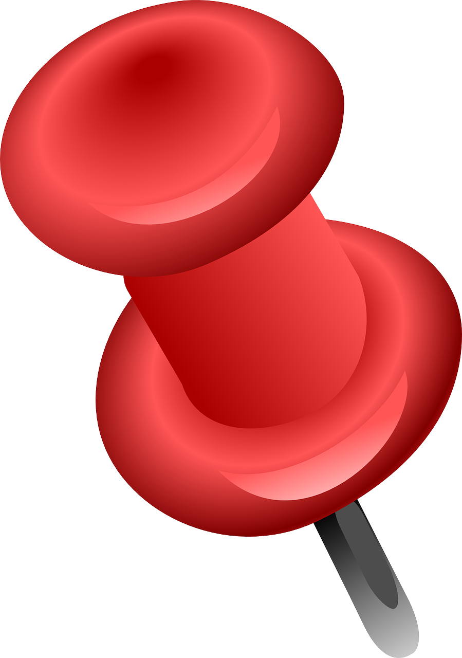 Red Push Pin Graphic PNG Image