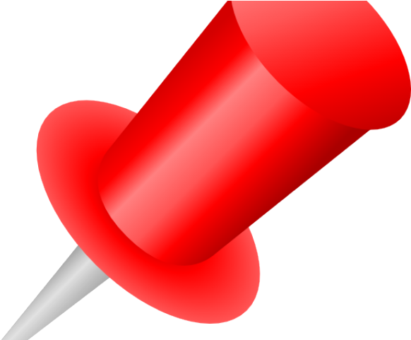 Red Push Pin Graphic PNG Image