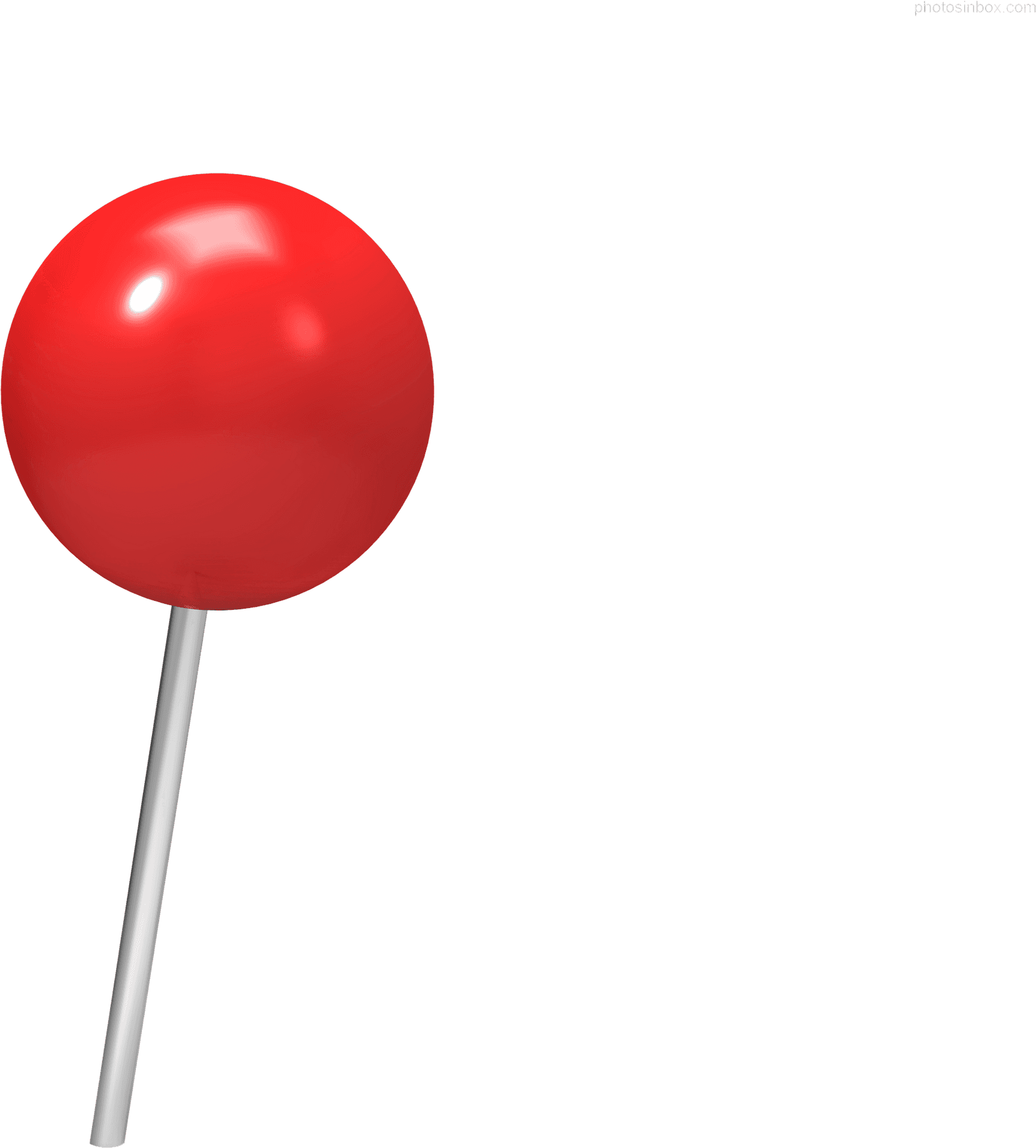 Red Push Pin Single Item PNG Image