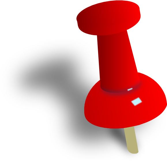 Red Pushpin Graphic PNG Image