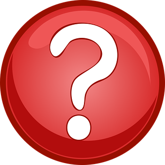 Red Question Mark Button PNG Image