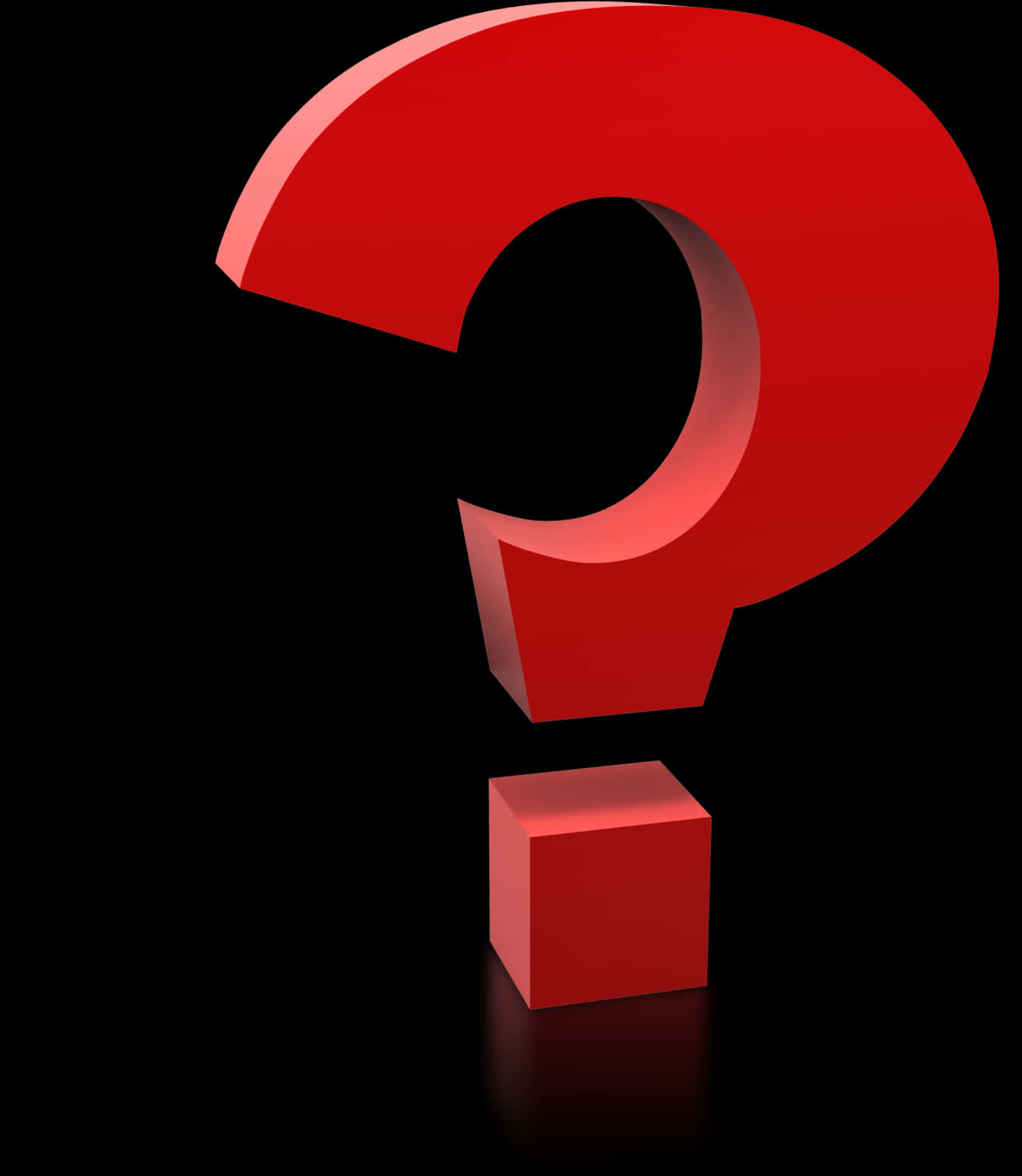 Red Question Mark Graphic PNG Image