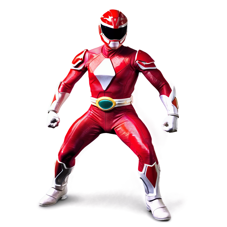 Red Ranger Battle Stance Png Rav PNG Image