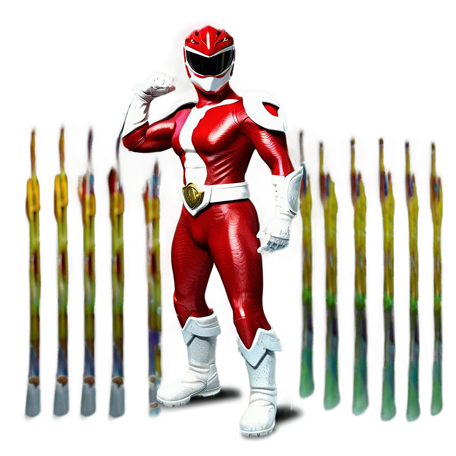 Red Ranger In Full Gear Png Upn48 PNG Image