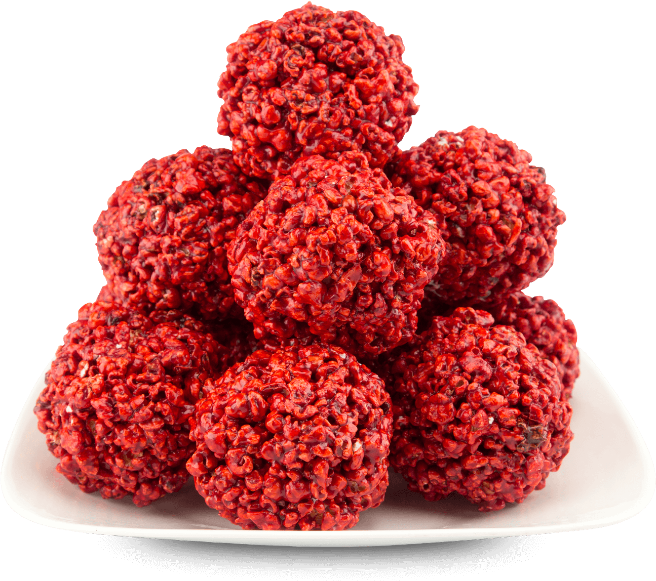 Red Raspberry Ballson Plate PNG Image