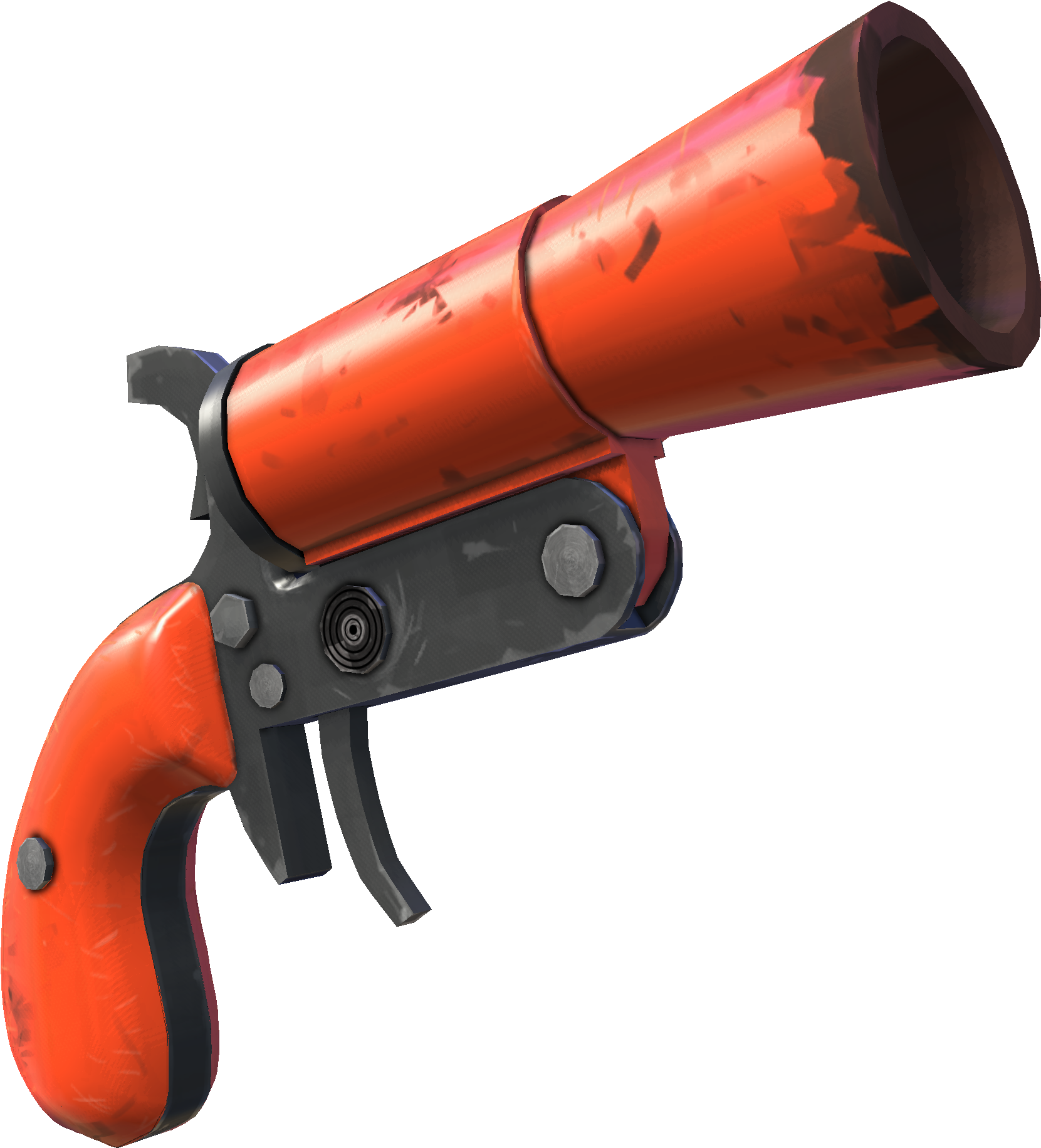 Red Revolver Illustration.png PNG Image