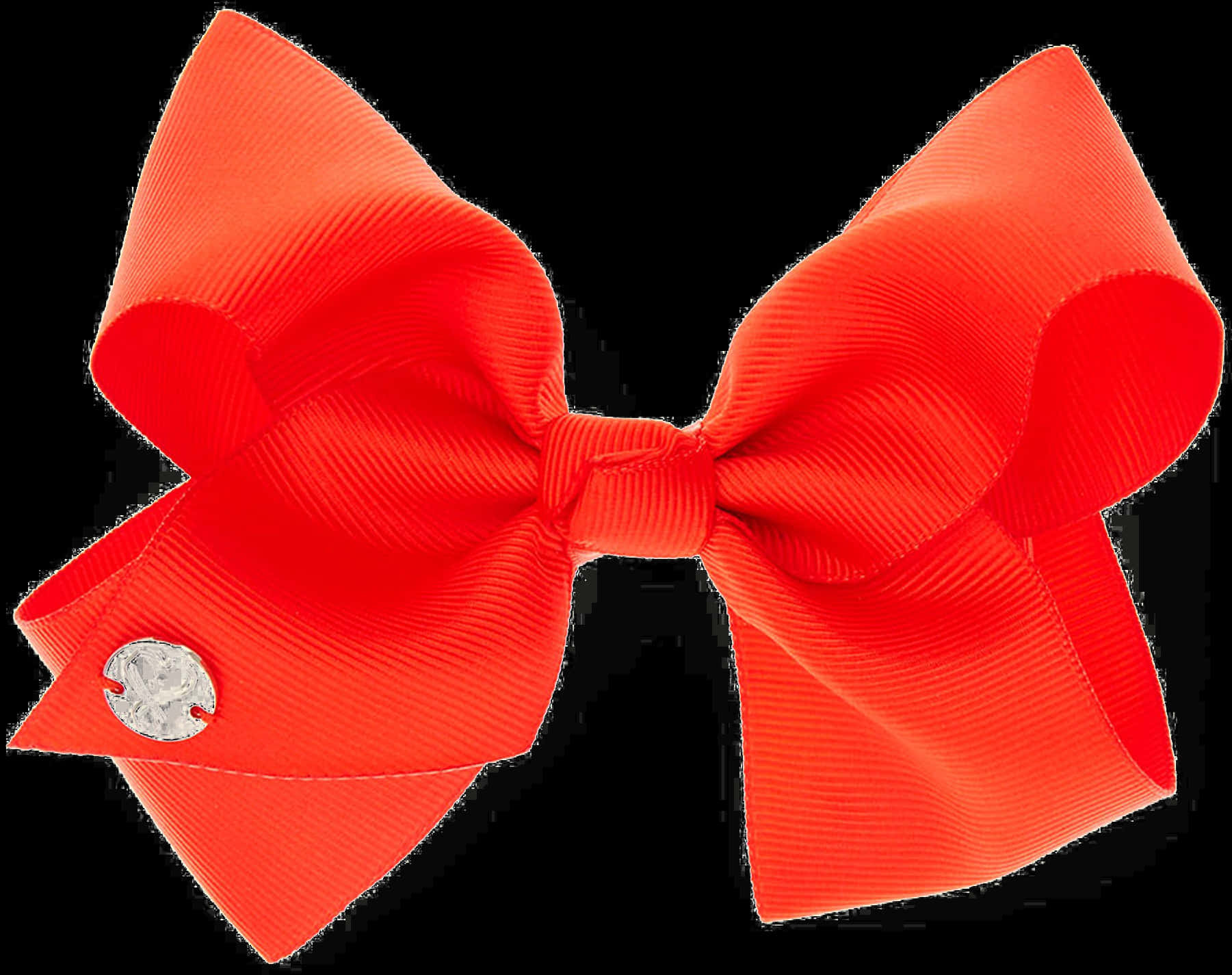 Red Ribbon Bow Accessory PNG Image