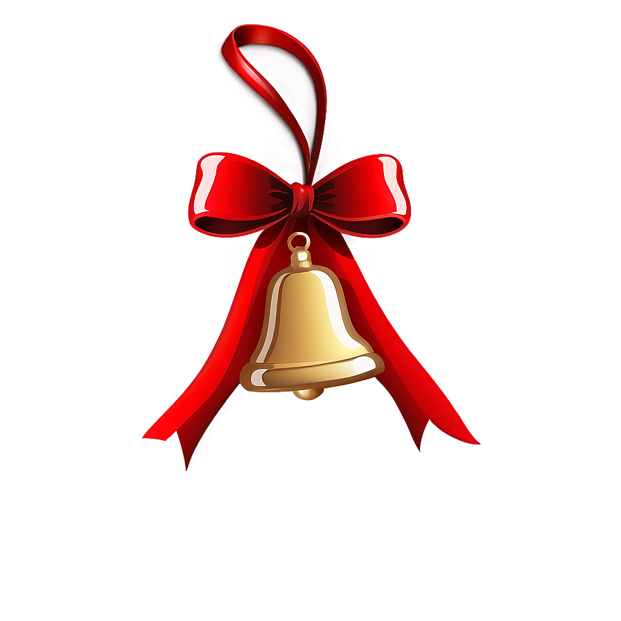 Red Ribbon With Bell Png 84 PNG Image