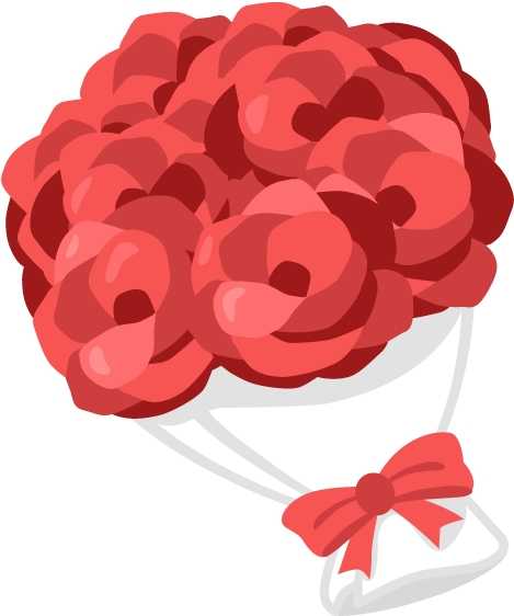 Red Rose Bouquet Vector Illustration PNG Image