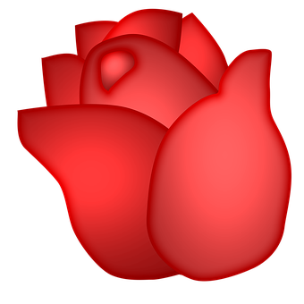 Red Rose Graphic Art PNG Image