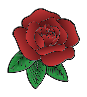 Red Rose Vector Art PNG Image