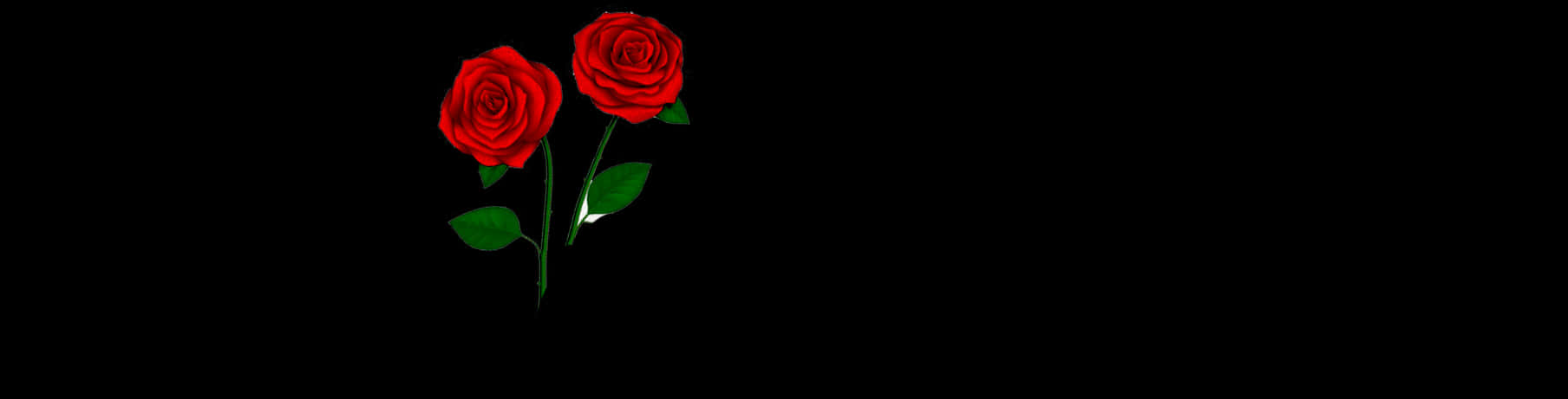 Red Roses Black Background PNG Image