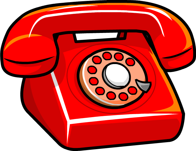 Red Rotary Phone Illustration PNG Image