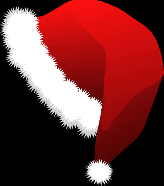 Red Santa Hat Illustration PNG Image