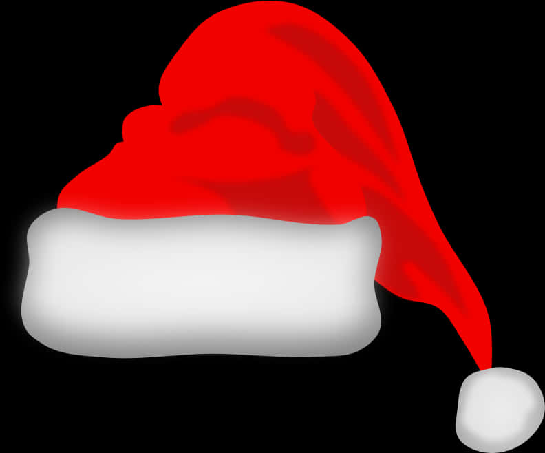 Red Santa Hat Illustration PNG Image