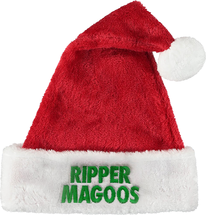 Red Santa Hat Ripper Magoos Transparent Background PNG Image