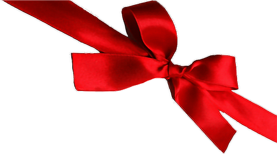 Red Satin Ribbon Bow PNG Image