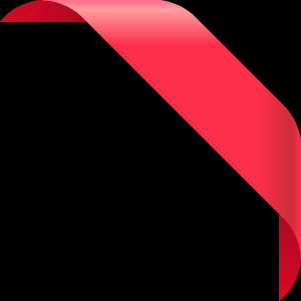 Red Satin Ribbon Curve PNG Image