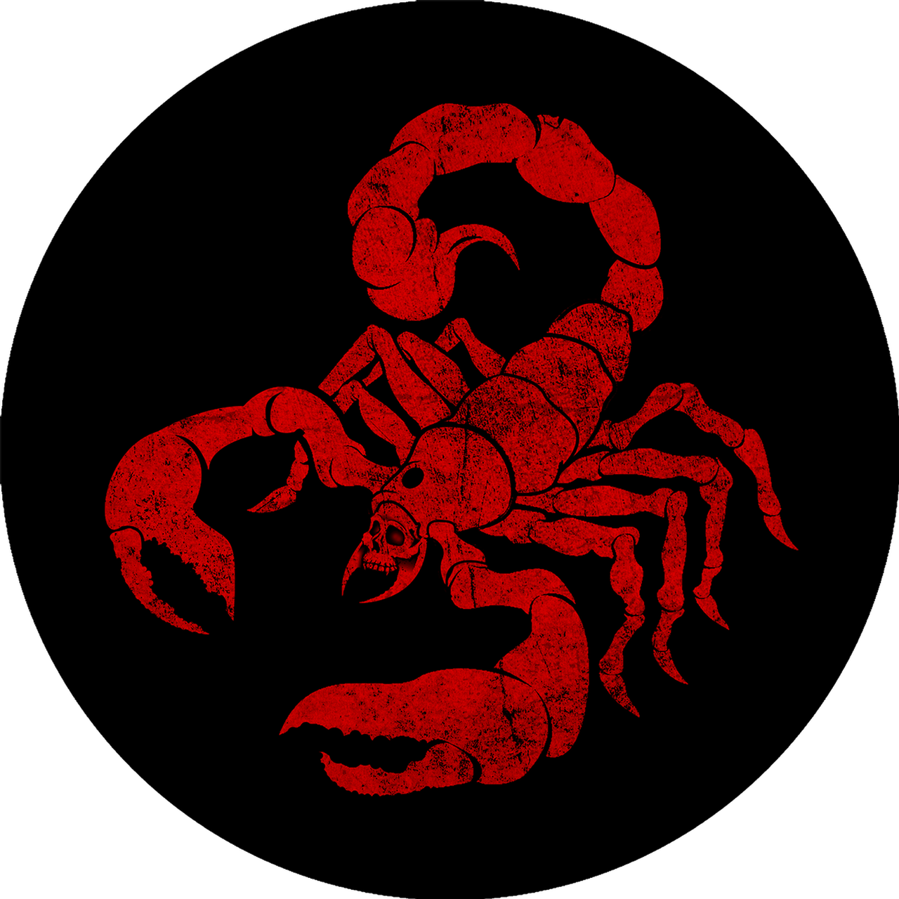 Red Scorpion Graphicon Black Background PNG Image