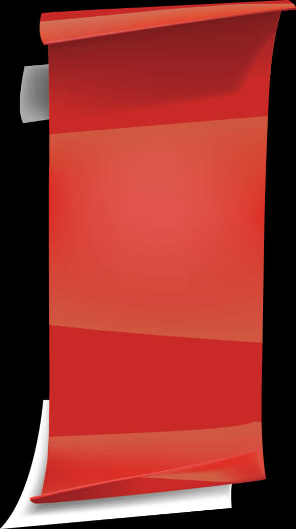 Red Scroll Banner Graphic PNG Image