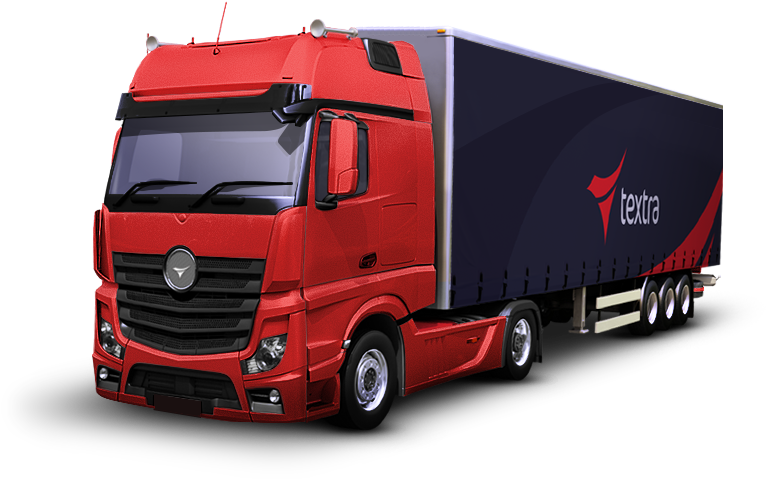 Red Semi Truckwith Logo PNG Image