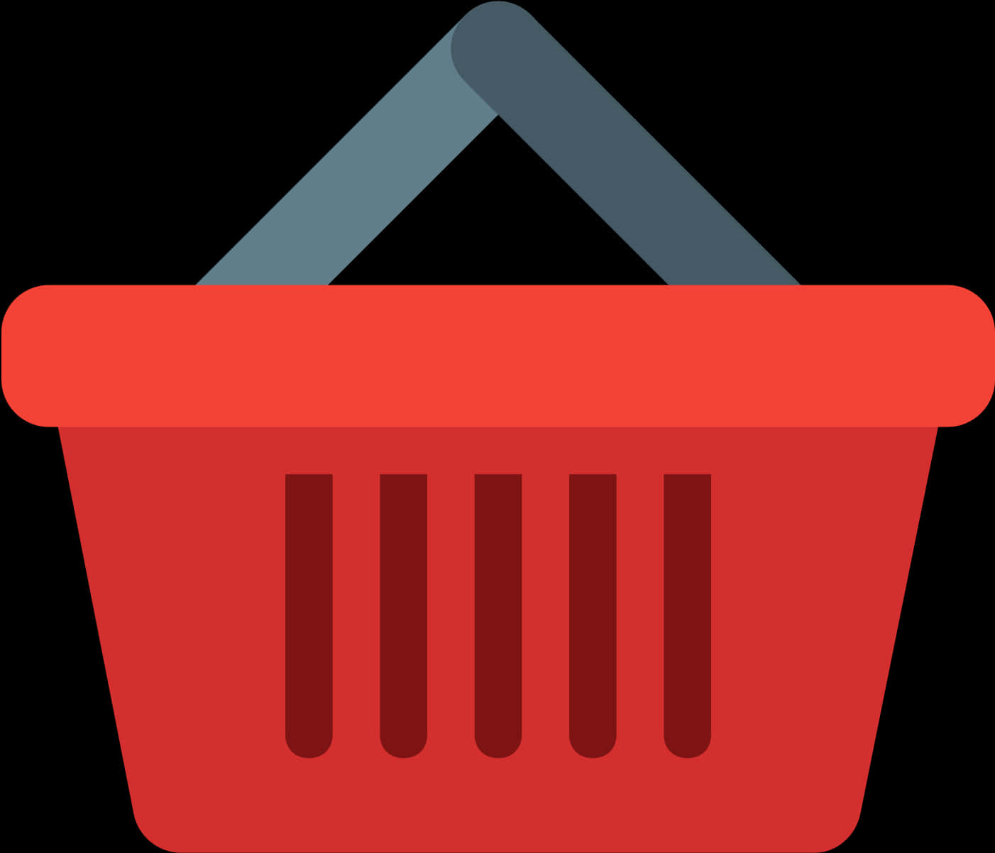 Red Shopping Cart Icon PNG Image