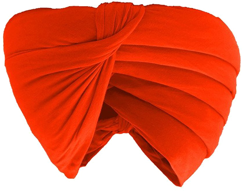 Red Sikh Turban Closeup PNG Image