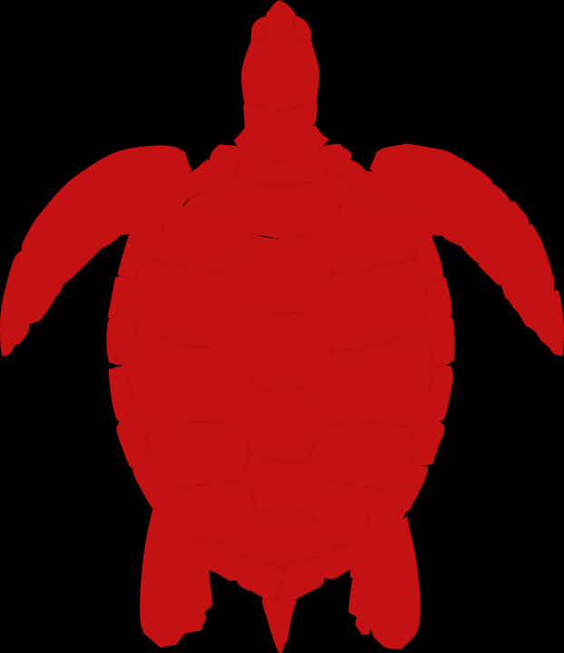 Red Silhouette Turtle Graphic PNG Image