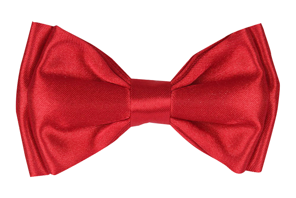 Red Silk Bow Tie PNG Image