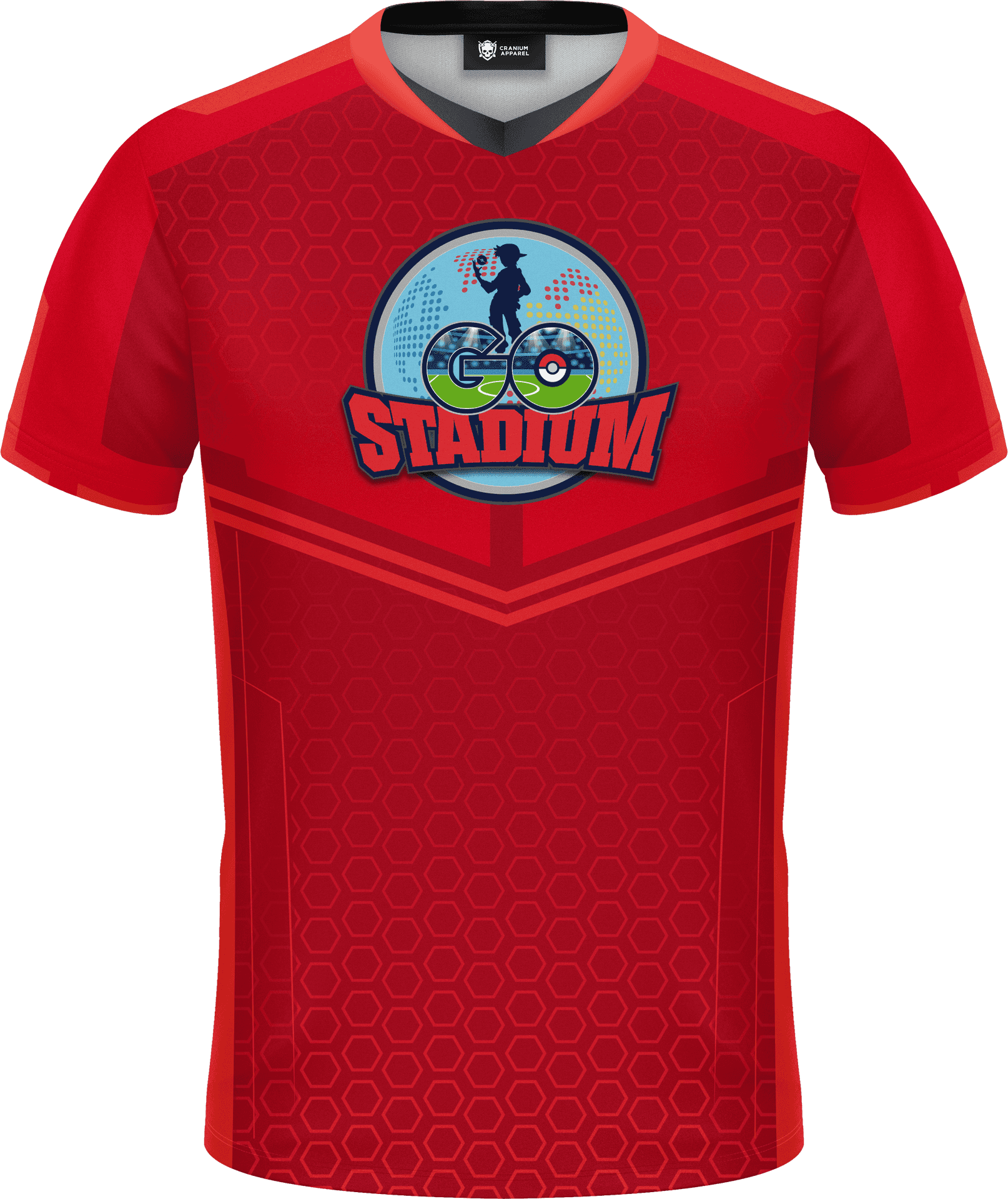 Red Soccer Jersey Design PNG Image