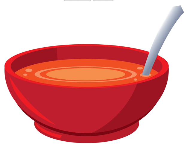 Red Soup Bowlwith Spoon PNG Image