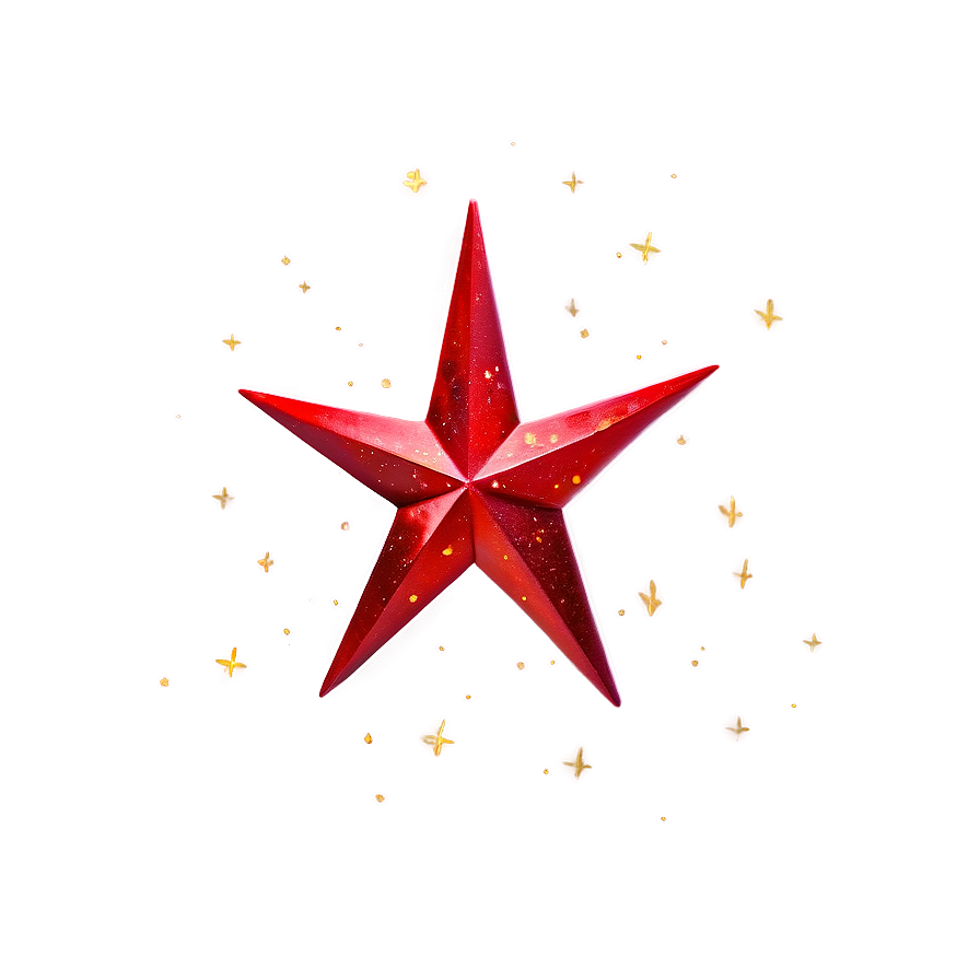 Red Sparkle Stars Png Ona PNG Image