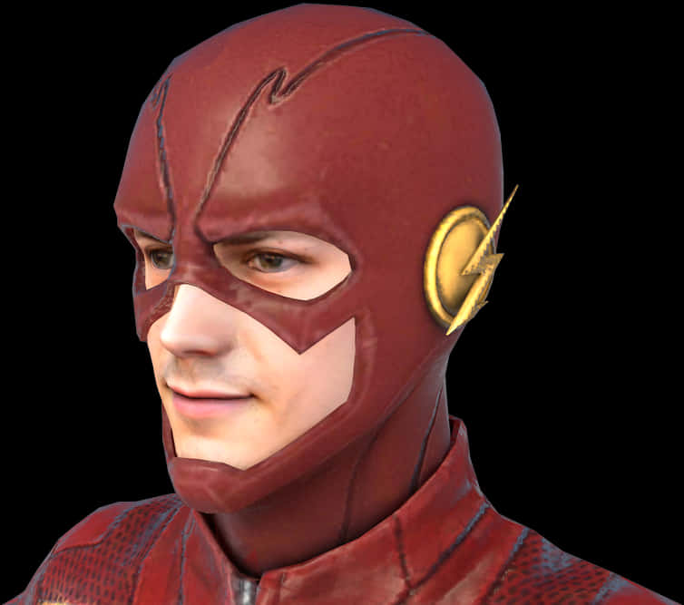 Red Speedster Hero Portrait PNG Image