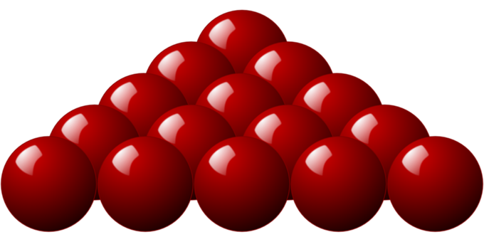 Red Spheres Arrangement Black Background PNG Image