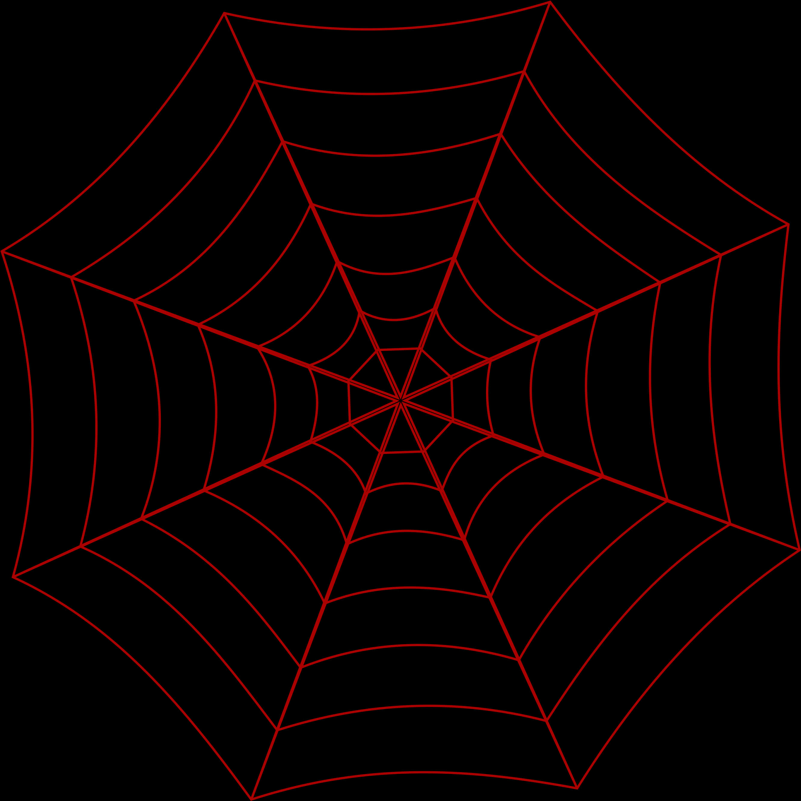 Red Spider Web Graphic PNG Image