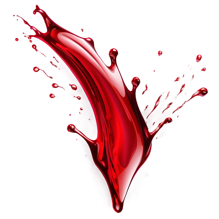 Red Splash Droplet Png Ori50 PNG Image