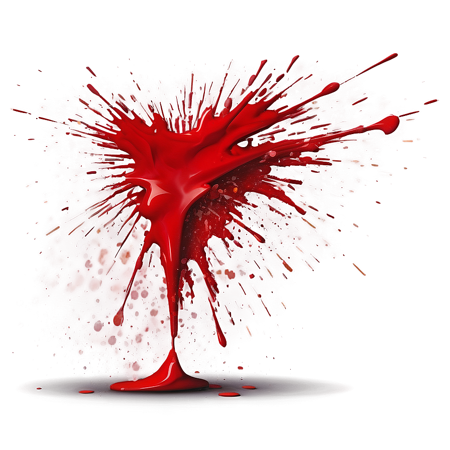 Red Splatter Brush Stroke Png 06132024 PNG Image