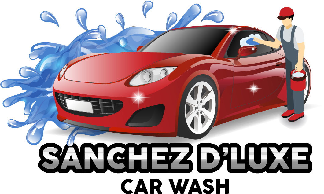 Red Sports Car Being Washed PNG Image