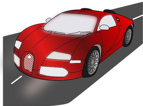 Red Sports Car Illustration PNG Image