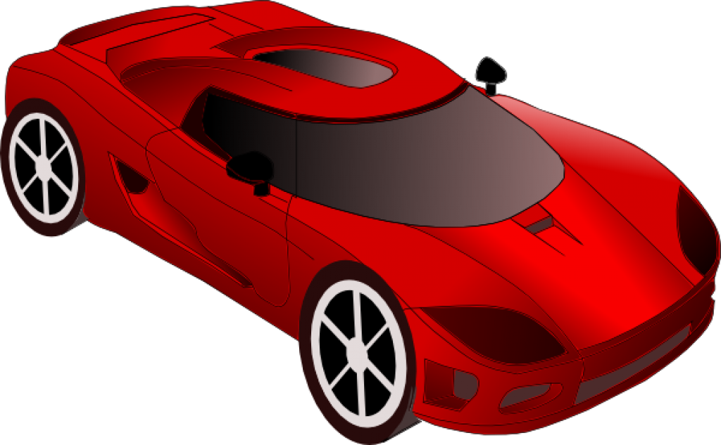 Red Sports Car Illustration PNG Image