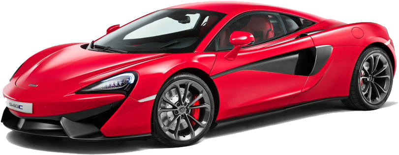 Red Sports Car Profile View PNG Image