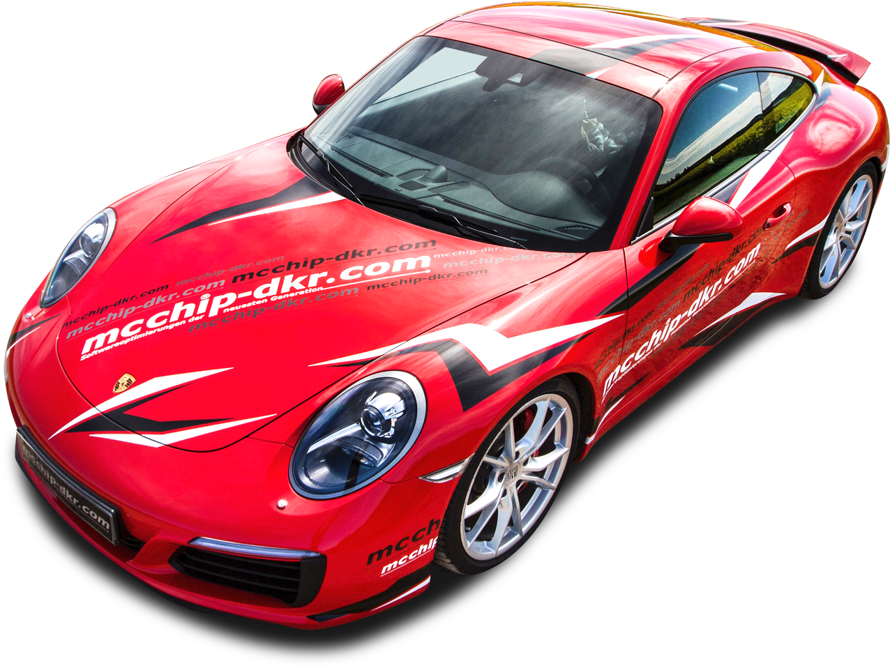 Red Sports Car Top View.png PNG Image