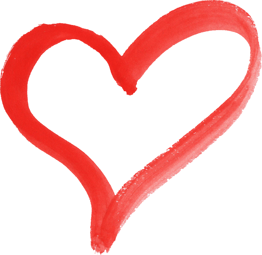 Red Spray Paint Heart PNG Image