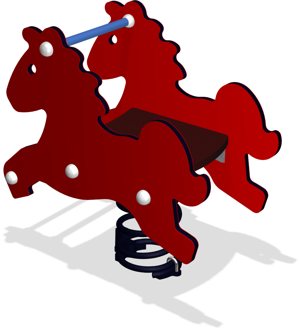 Red Spring Rocking Horse Playground Equipment PNG Image