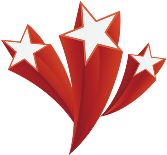 Red Star Graphic Design PNG Image