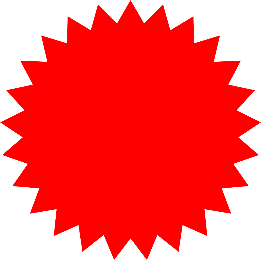 Red Starburst Background PNG Image