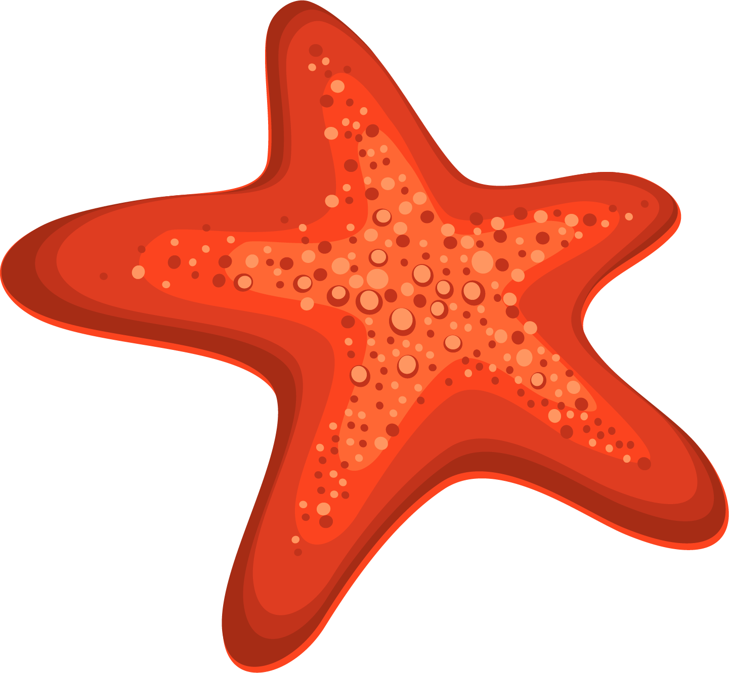 Red Starfish Clipart PNG Image