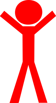 Red Stick Figure Graphic PNG Image