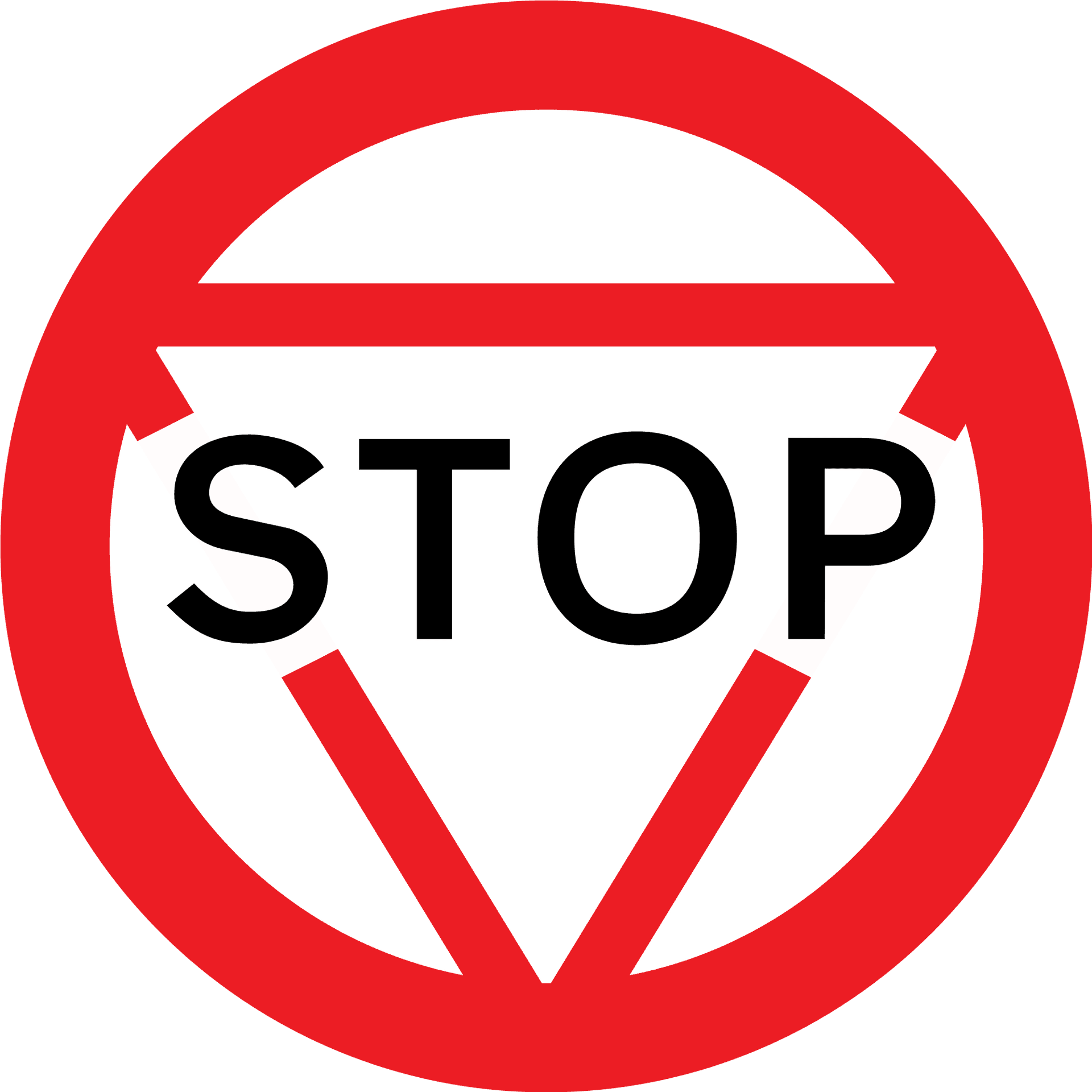 Red Stop Sign Graphic PNG Image