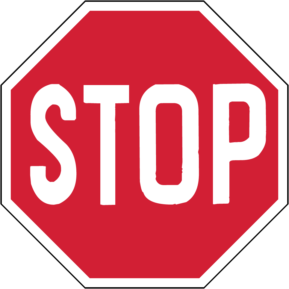 Red Stop Sign Octagon PNG Image